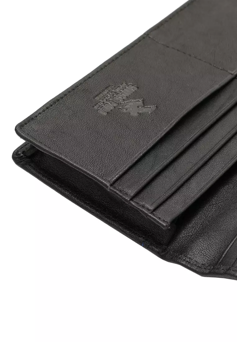 Men's RFID Blocking Bi Fold Long Wallet - Black