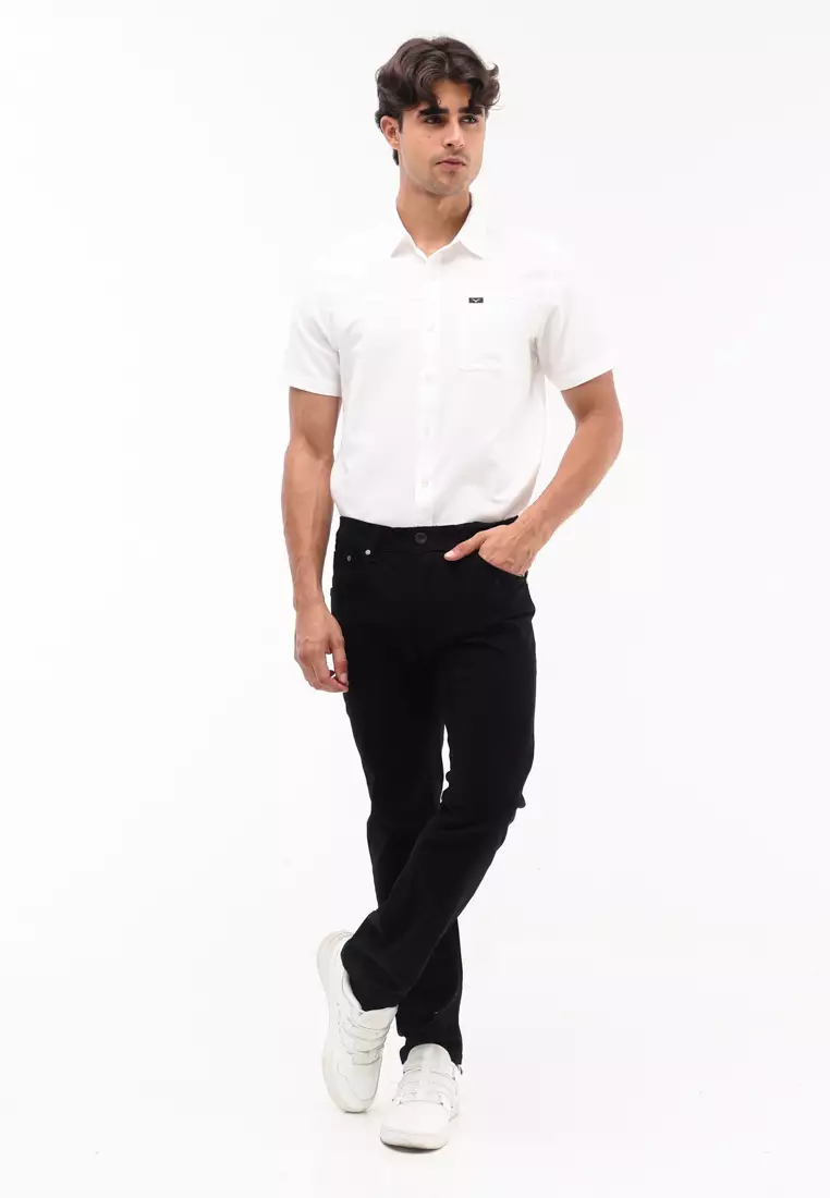Colored Long Pants Slim Tapered Stretch