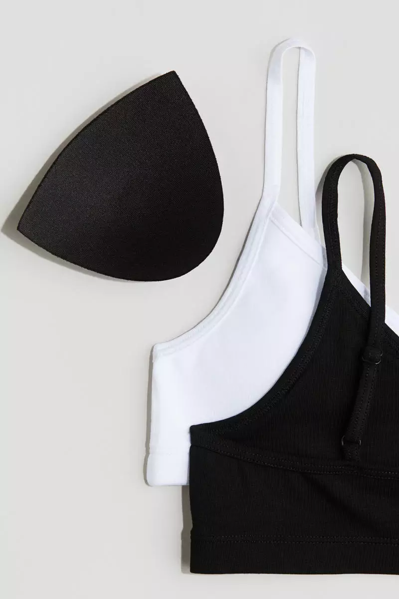 2-pack padded crop tops