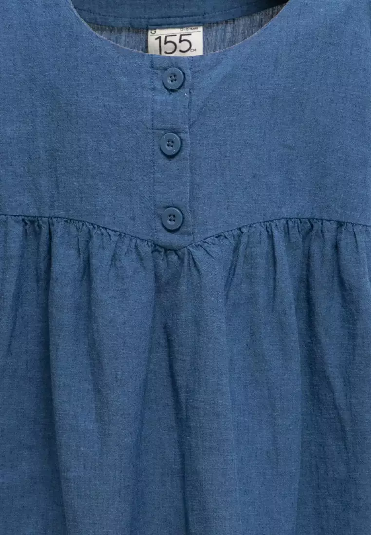 Girl's Linen Flare Shirt