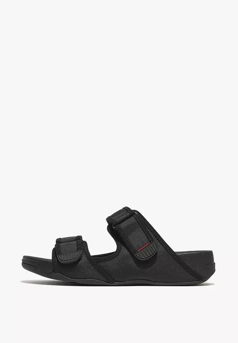Discount on Fitflop  shoes - SKU: Fitflop Gogh Moc Men's Adjustable Water-Resistant Slides Gt3-001 Black