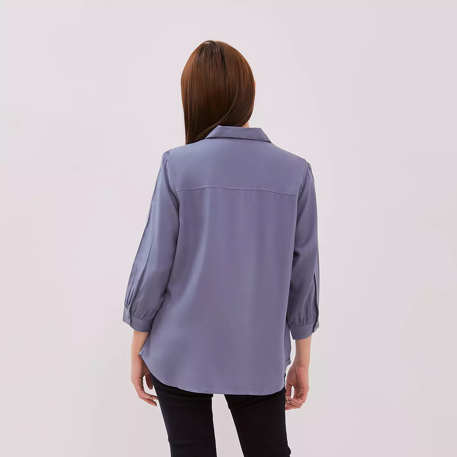 DUST Kemeja Tyanna Dusty Blue (D.13182)