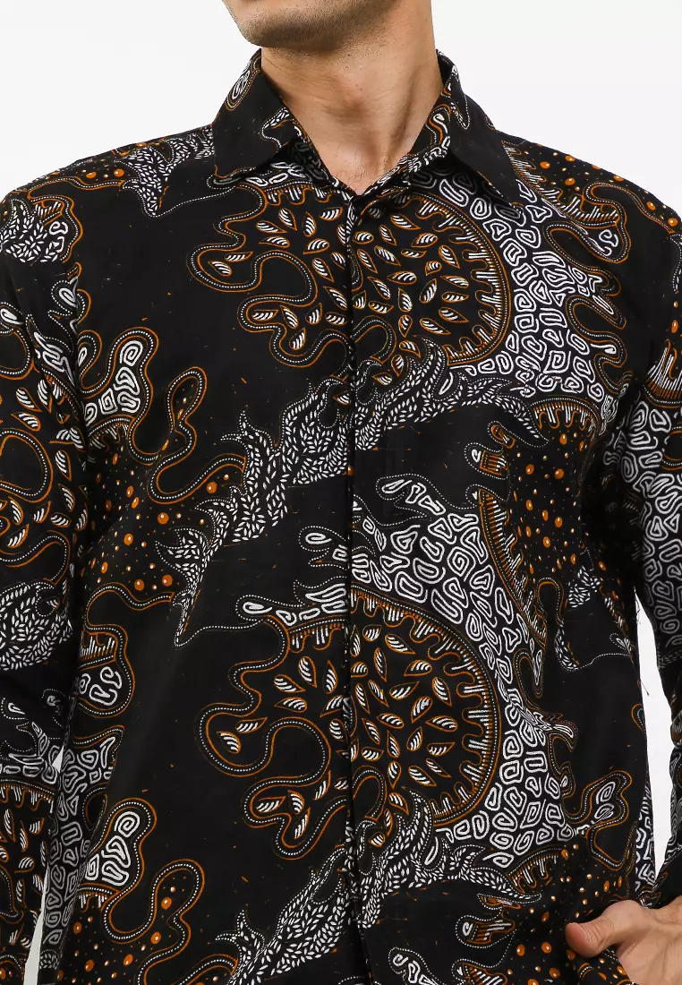 Jelyfish Kemeja Batik Premium Pria Casual Modern Lengan Panjang