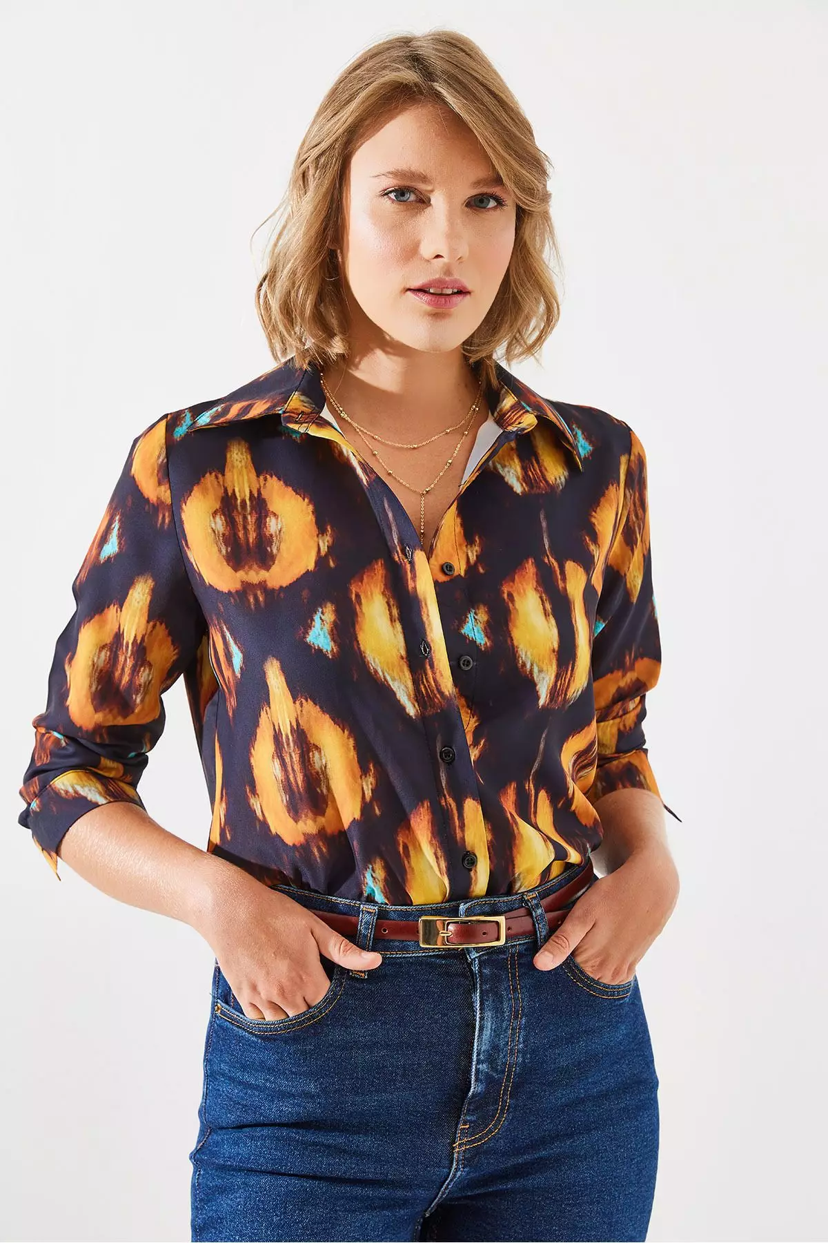 Women's Patterned Shirt Mbms010 60501010