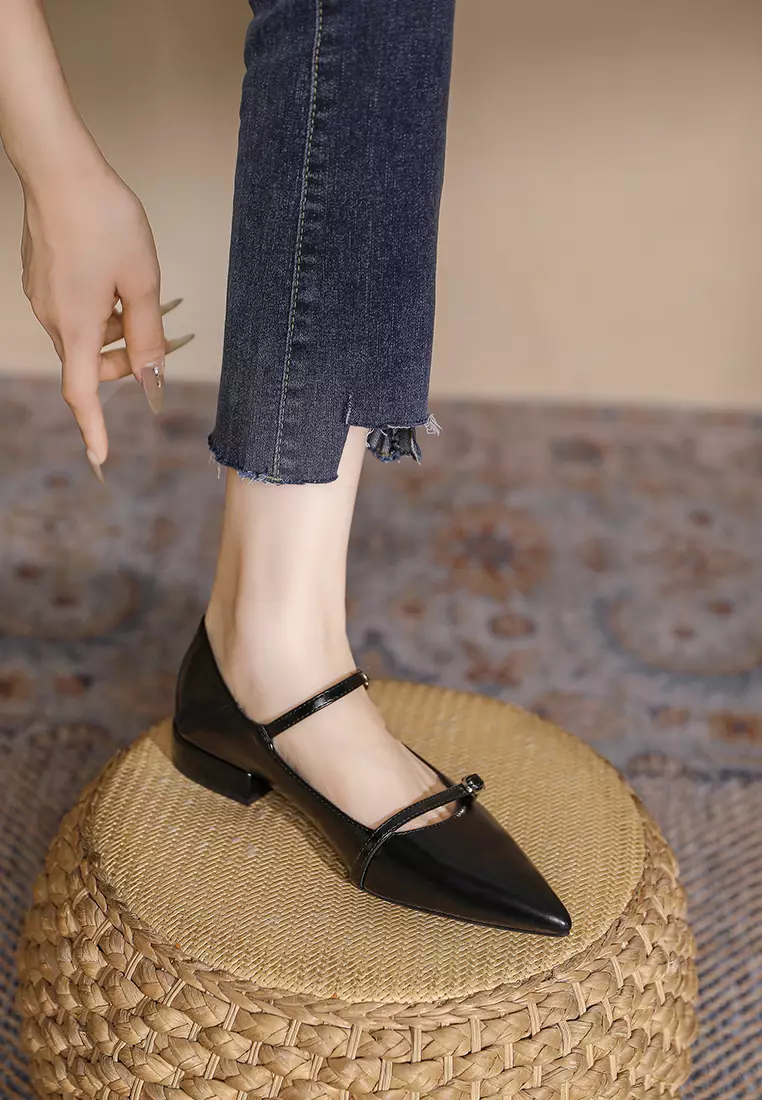 2.5CM Retro Pointy Mary Jane Shoes TE578-25