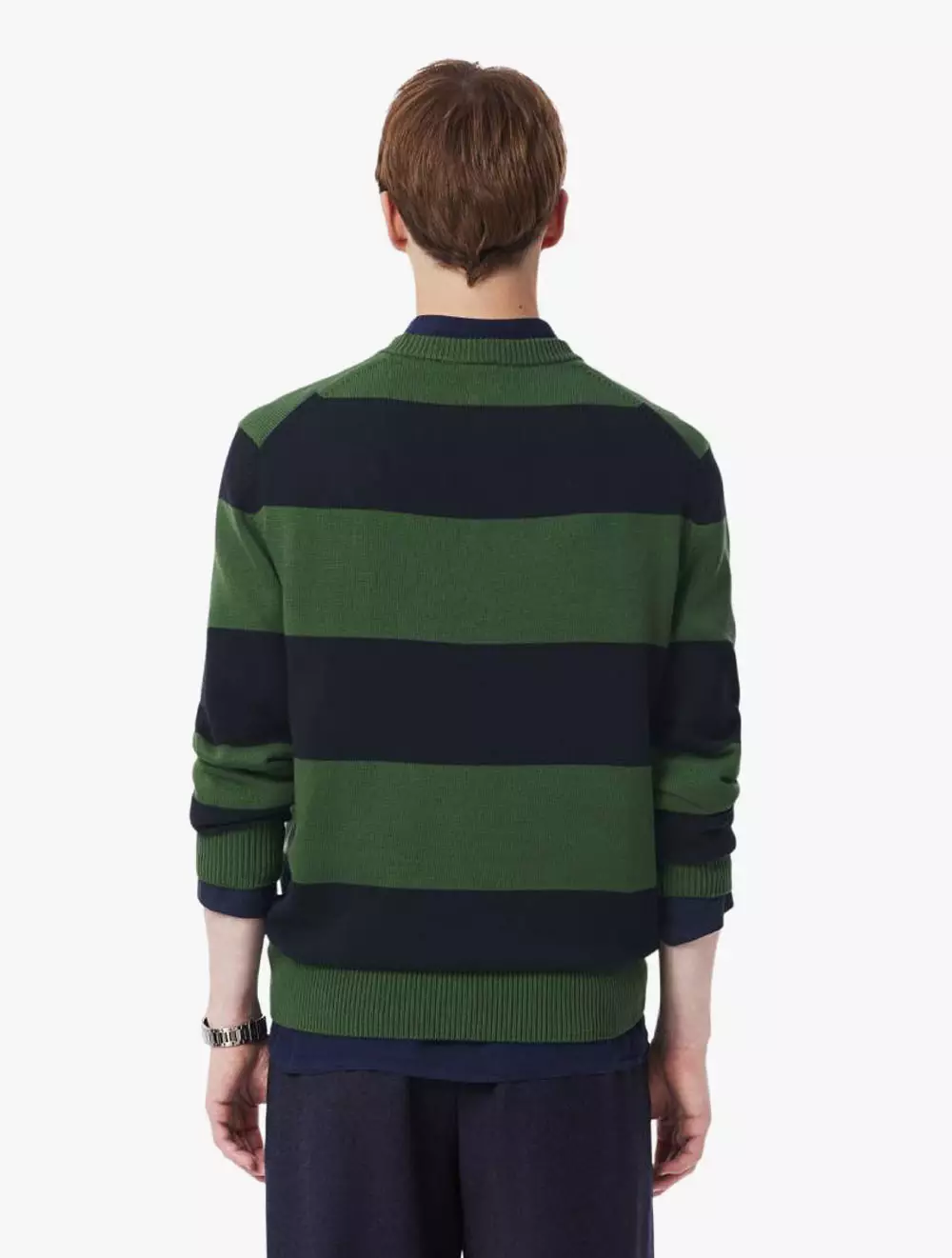 Striped Cotton Jersey Sweater - Green