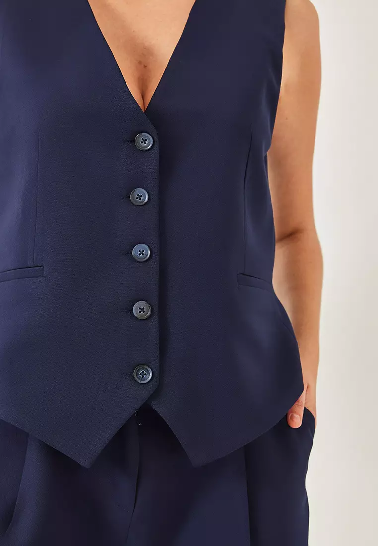 Women's V-Neck Vest Shorts Set 60316 60271017