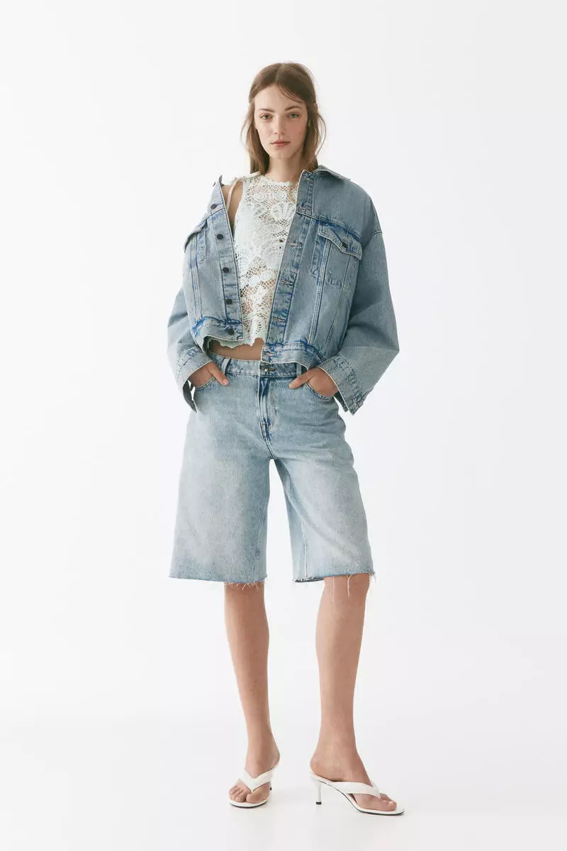Denim Bermuda shorts