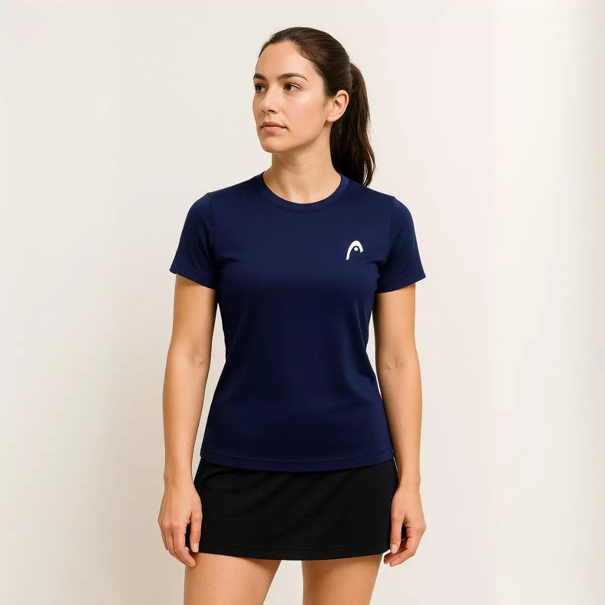 HEAD Women T-Shirt Logo - Kaos Wanita (Navy)