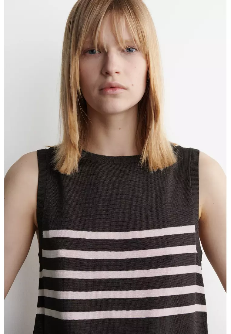 STRIPED KNITTED TANK TOP