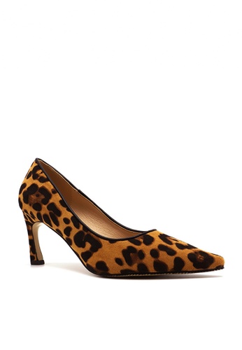 Twenty Eight Shoes brown Leopard-print Heels VL701Q7 E6BAASHBABC4D6GS_1