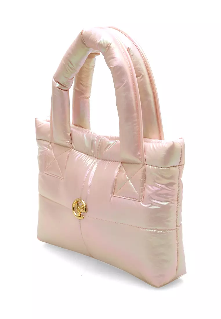 Angelina Pillow Puffy Bag Smooth Texture And High Quality - Holo Pink
