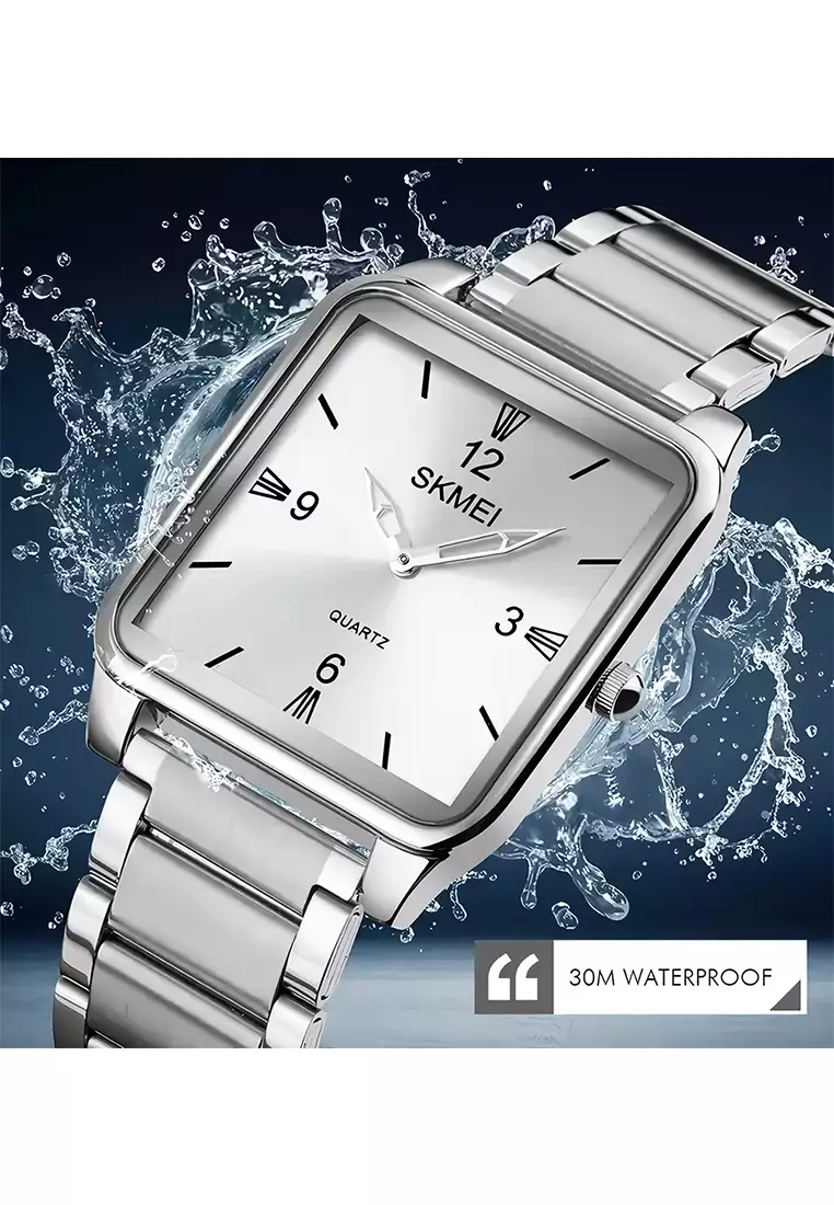 Skmei Jam Tangan Analog Pria - Silver Stainless Steel - 1603