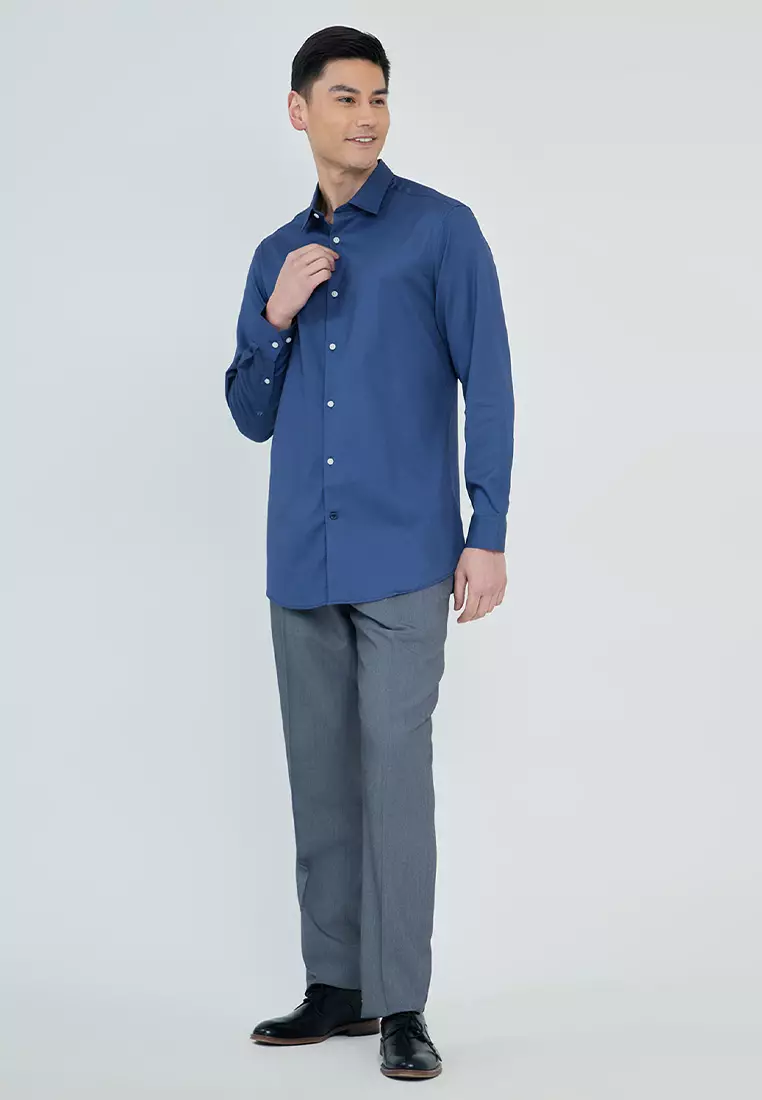Slim Fit Textured Dress Shirt