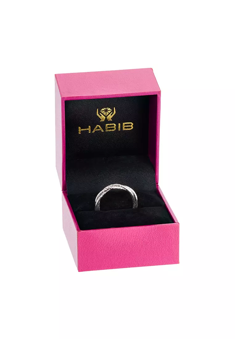 HABIB CAVO | Oro Italia 916 White Gold Ring GR57440425(3W) (22K Gold)