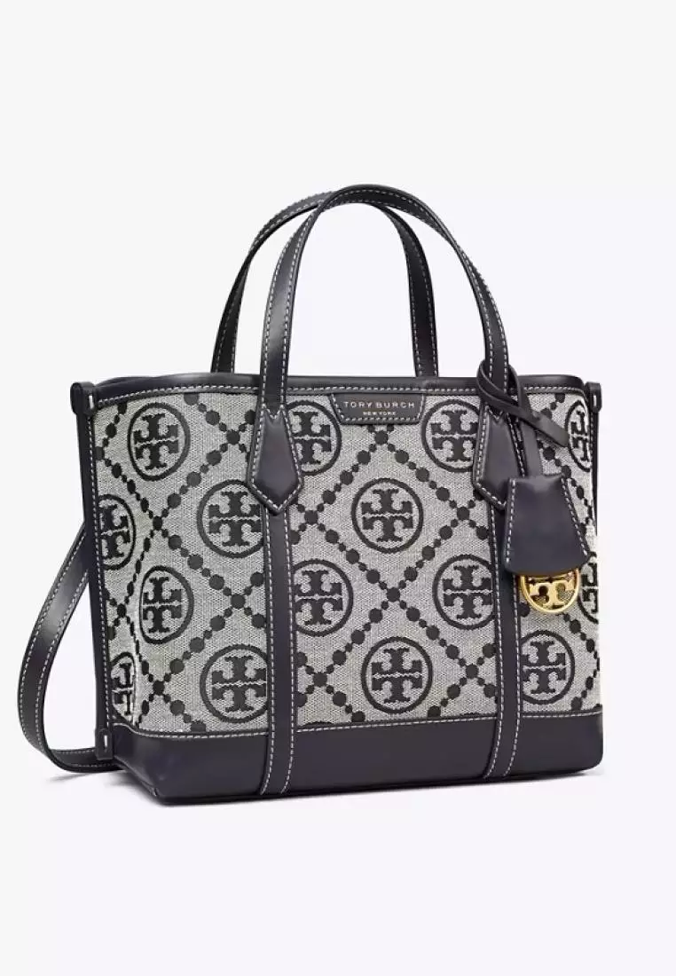 Tory Burch Perry Canvas Small Triple Compartment Tote Bag