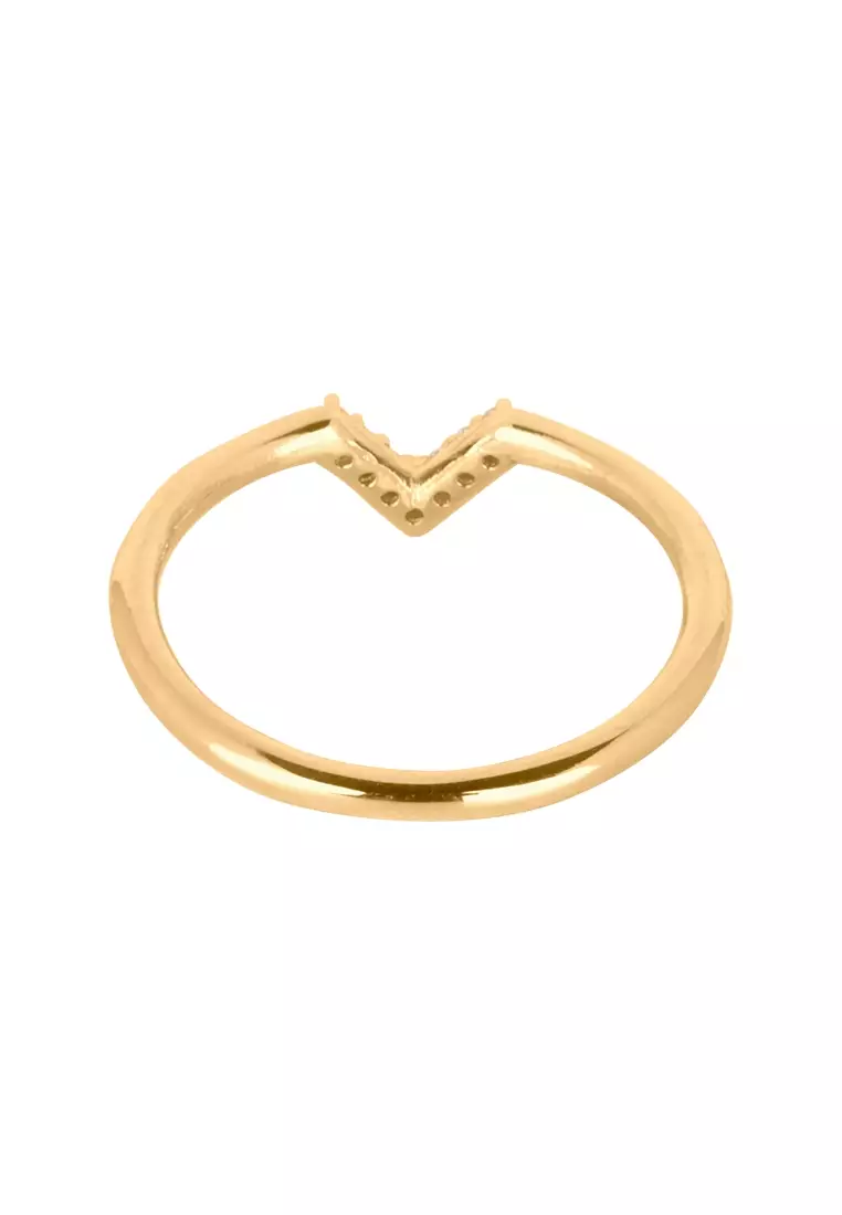 Wishbone Stacker Ring 14k Gold