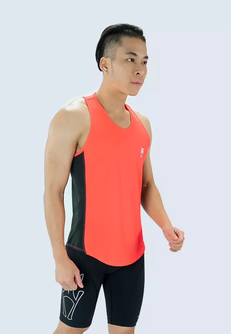 Amnig Men Legerity Running Singlet (Red)