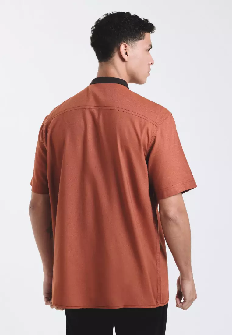 Emba Denim - Arsalan Kemeja Koko Pria Lengan Pendek Regular Teratoca