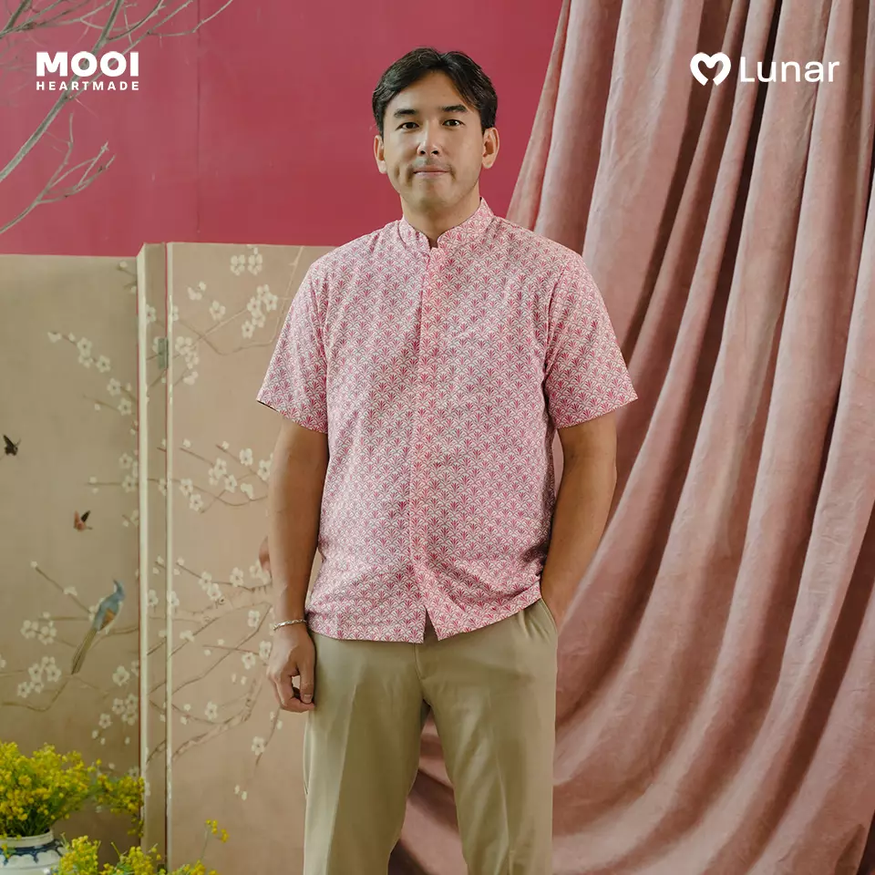 Mooi Kemeja Dewasa Lunar Collection Fen Mandarin Shirt Adult - Blue