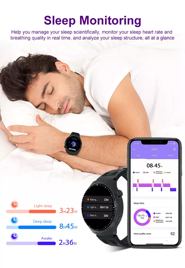 GT4 PRO smartwatch jam tangan couple sport watch tipis simple jam tangan pria wanita mendukung hp whatsapp Grey