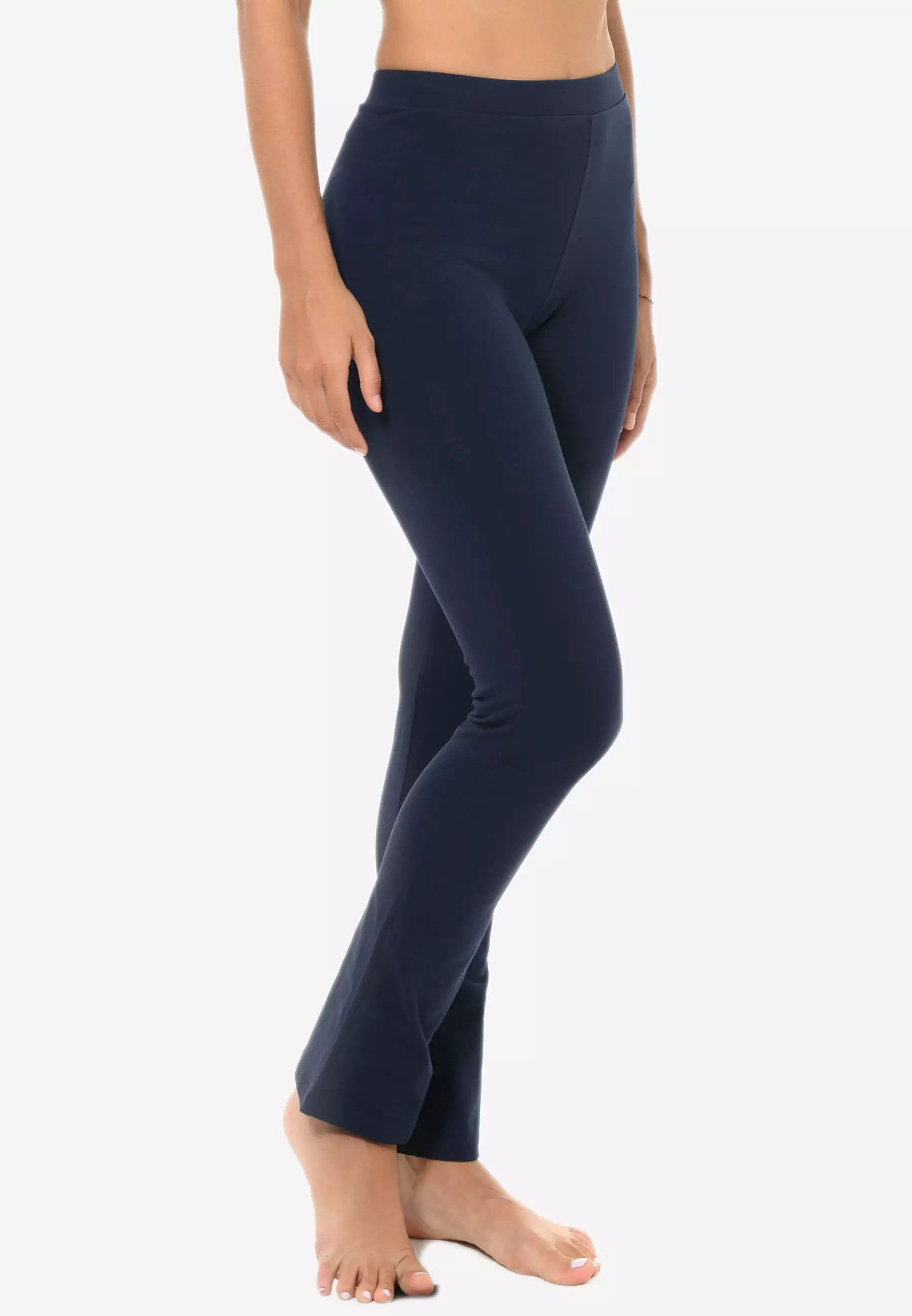 Leggings Cotton Stretchy Yoga Pants Navy Blue Women's Size XL