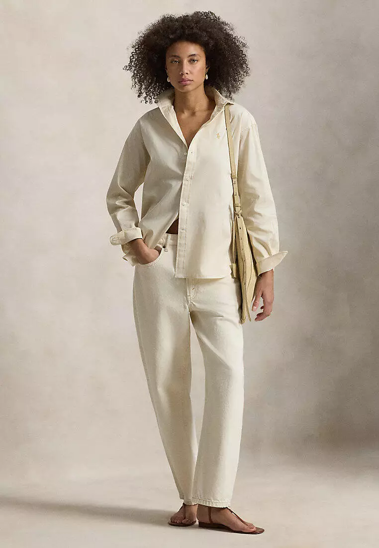 Relaxed Fit Striped Cotton Shirt