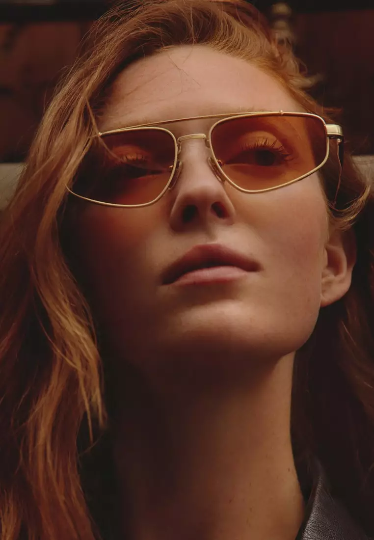 Quay Australia Pit Stop Brushed Gold Frame/ Honey Lens Sunglasses Quay Australia Pit Stop Sunglasses | FREE Shipping main image 3