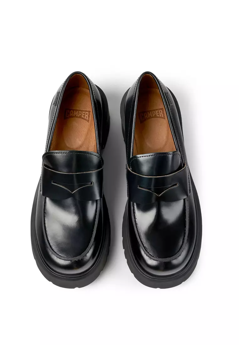 Walden Black Leather Camper Walden Loafer Camper Women's