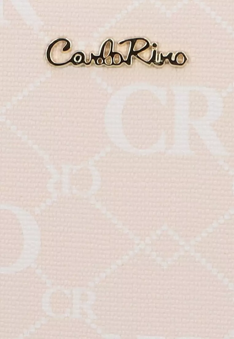 Buy Carlo Rino CR Monogram in Cream 2-Fold Wallet - Beige Online ...