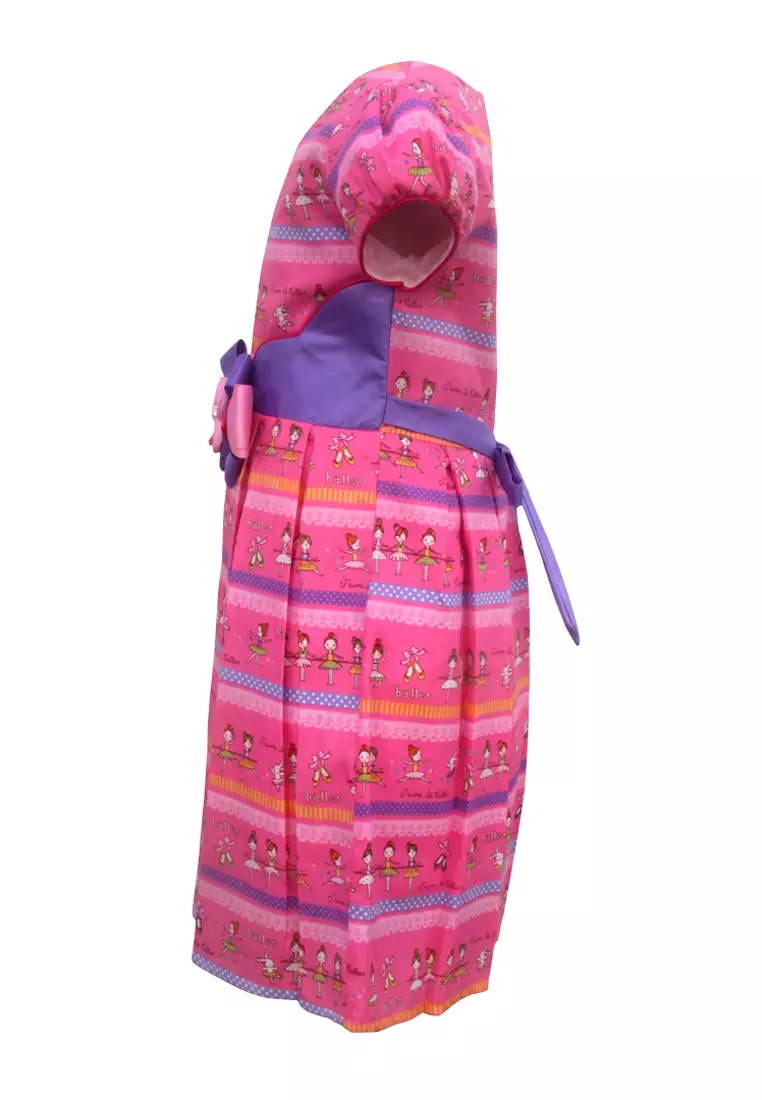 Two Mix Baju Anak Perempuan Bahan Katun Printing Balet Usia 1-12 tahun GRATIS Tas LUCU 4157