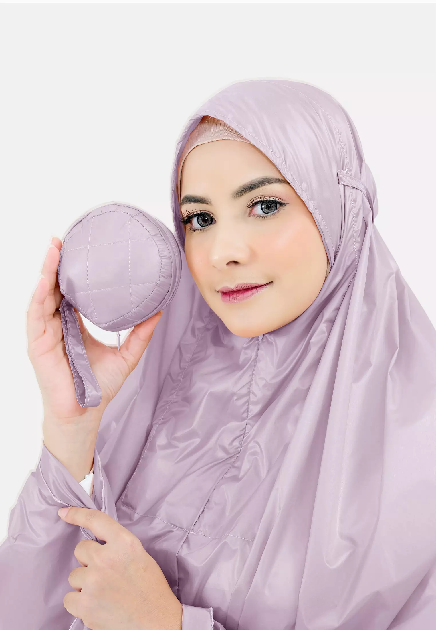 Zelena - Zalina Basic Prayer Set | Mukena Traveling Polos 2in1 - Lavender