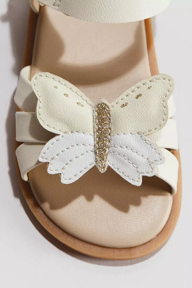 Appliquéd strappy sandals