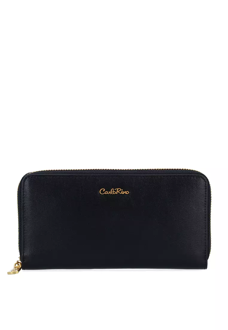 Buy Carlo Rino Black The Classic Zip Wallet 2026 Online | ZALORA