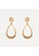 A-Excellence gold Abstract Open Design Golden Texture Earrings ABA66AC3E4932EGS_2