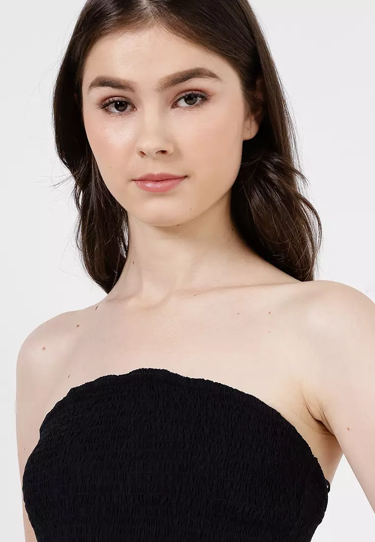 Shirred Tube Mini Dress