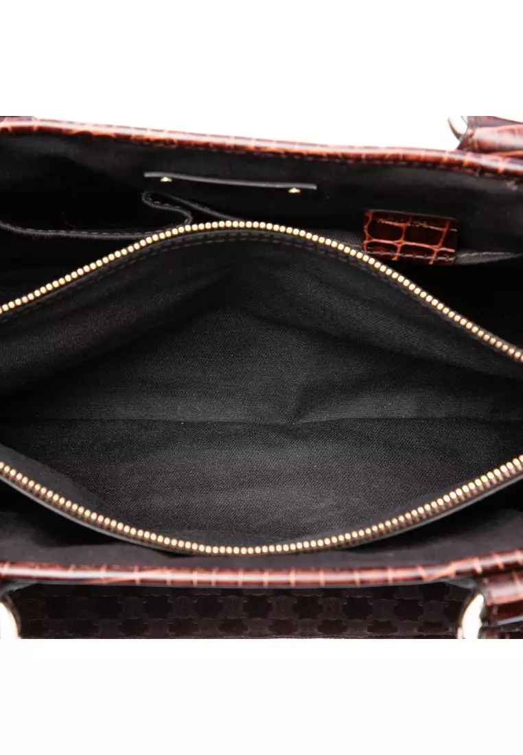 Pre-Loved Celine Macadam Suede Boogie Handbag