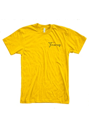 MRL Prints yellow Zodiac Sign Taurus Pocket T-Shirt Customized C69D6AAD7609D5GS_1