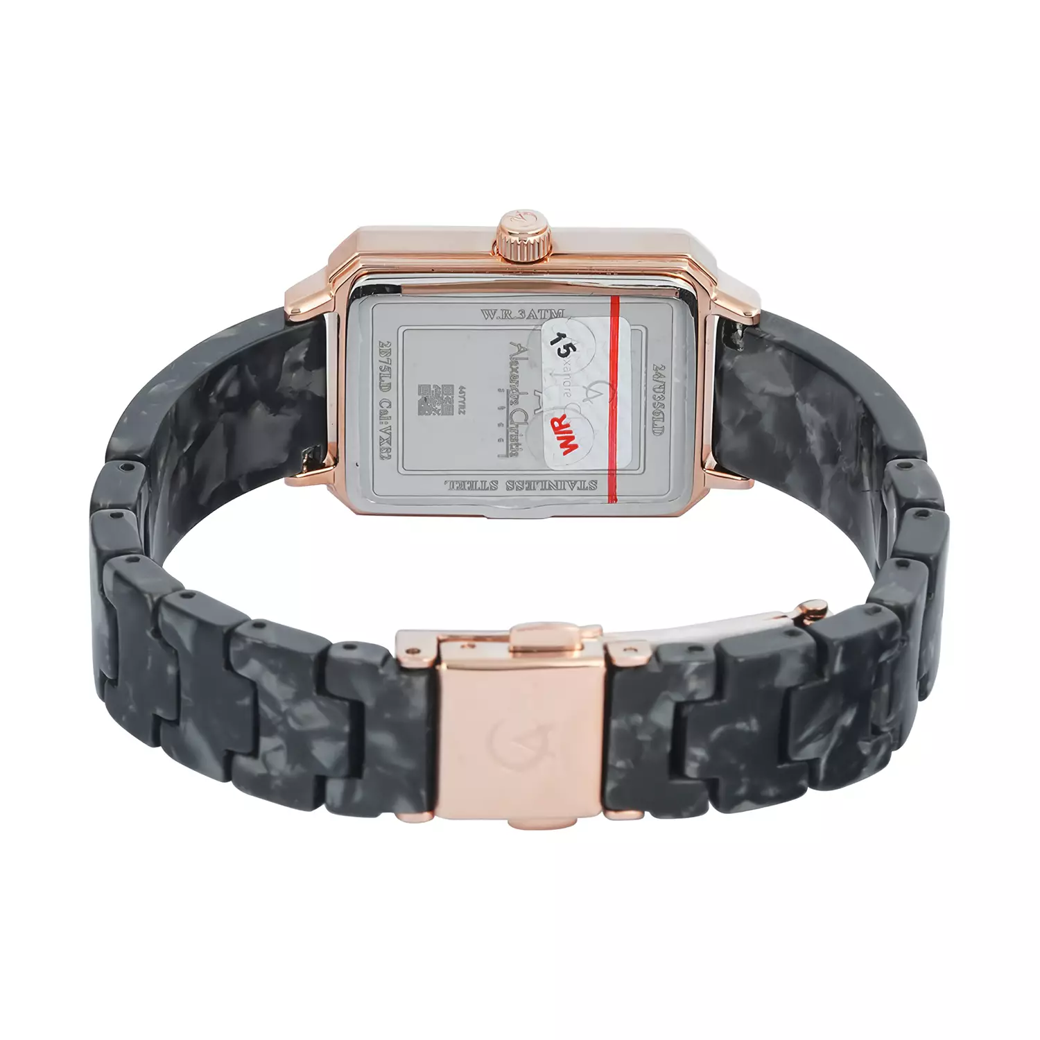 Jam Tangan Analog Wanita - Passion Series - Rosegold Stainless Steel Case - Black Acetate Strap - 2B75 LDBRGBA