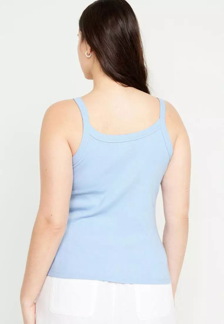 Fitted Rib-Knit Tank Top for Women