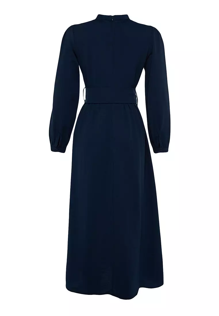 Buy Trendyol Belted Midi Dress 2024 Online | ZALORA Singapore