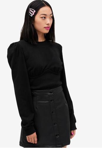 Buy Monki Long-Sleeve Corset Top 2023 Online | ZALORA Singapore