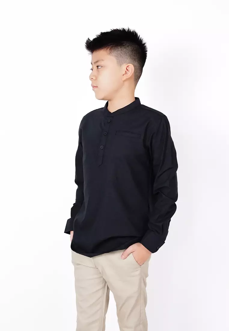 Ryusei Shirt Kids Nakayama Black
