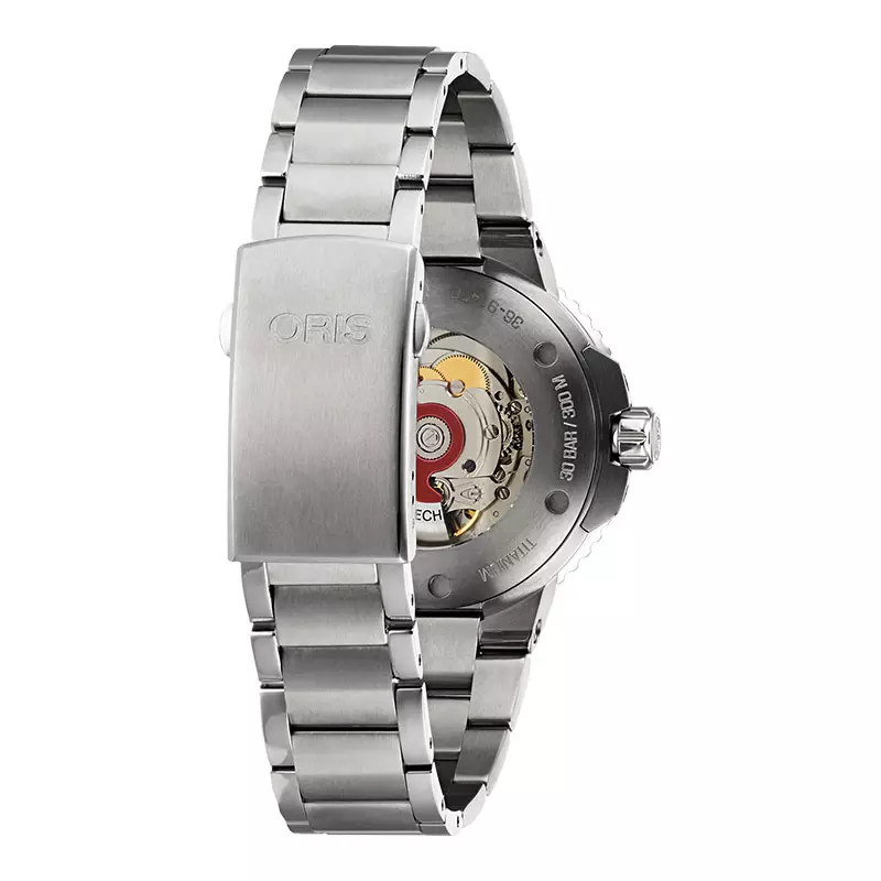 Jam Tangan Pria Oris Aquis 01-798-7754-4135-07-8-24-05PEB GMT Date Blue Dial Stainless Steel Strap