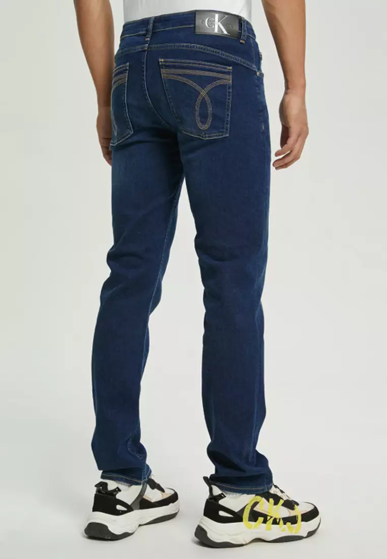 Blue calvin klein pants sales