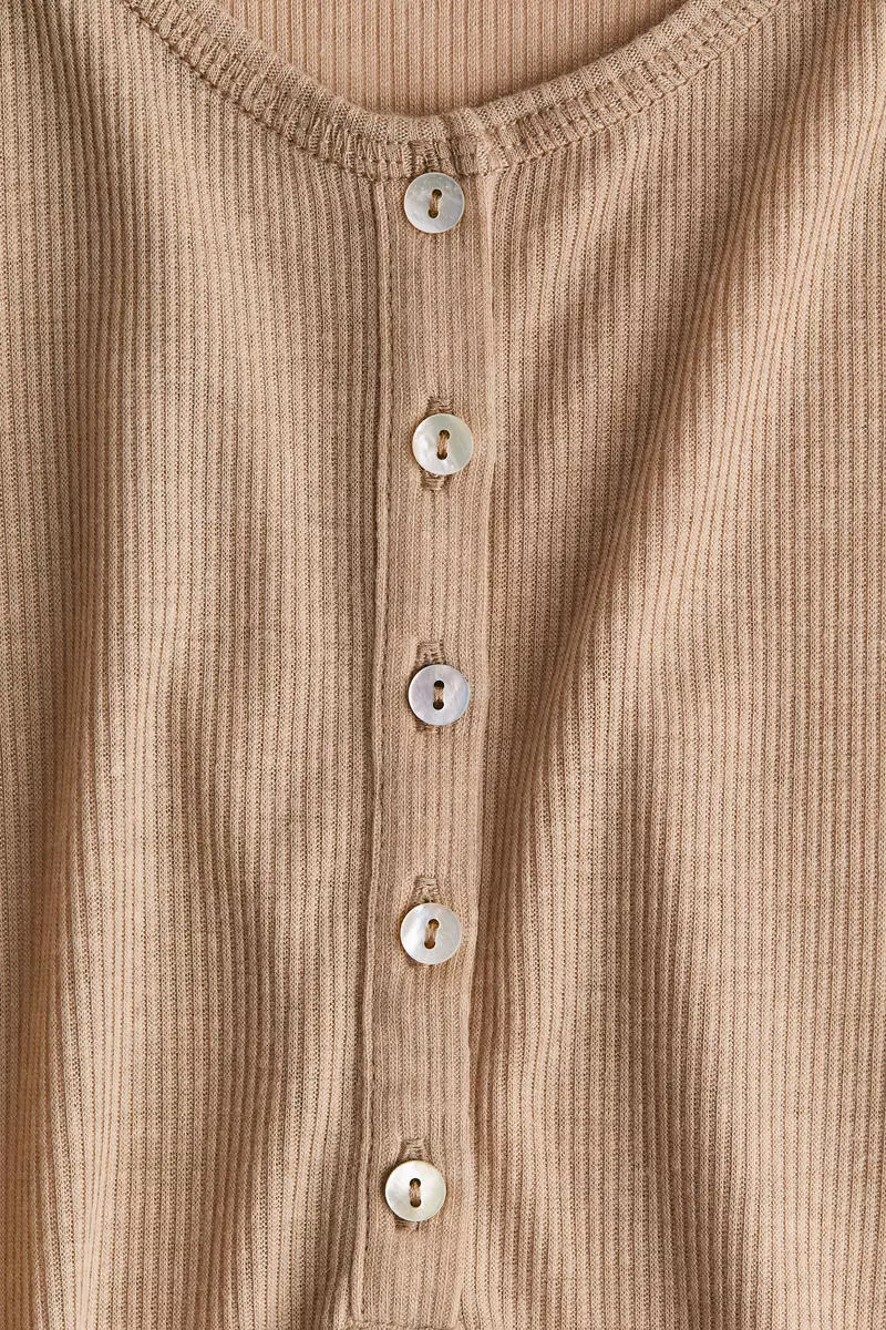 Short-sleeved Henley top