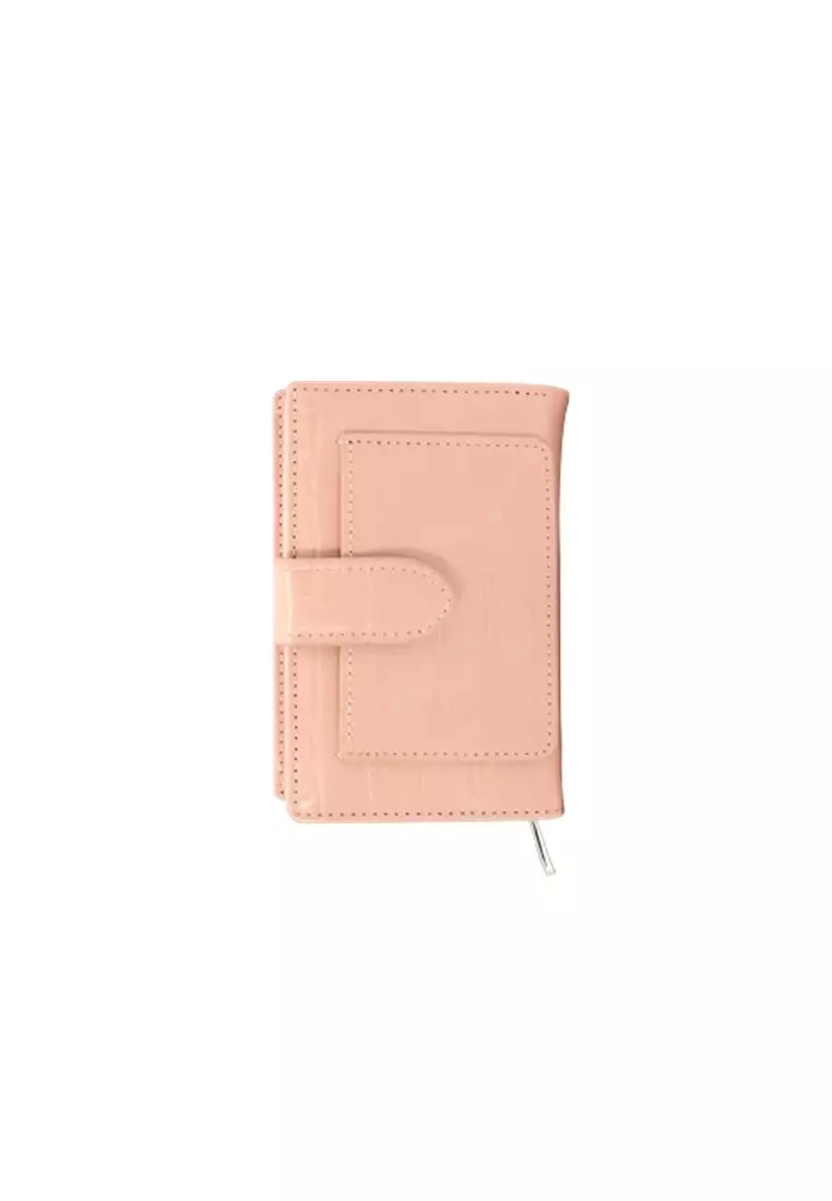 Dompet Wanita Lipat Kecil Karina Wallet Bahan Kulit ORIGINAL - Pink