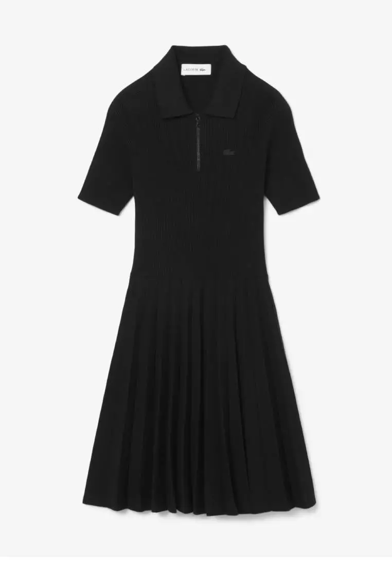 Buy Lacoste Pleated Polo Collar Dress 2026 Online | ZALORA