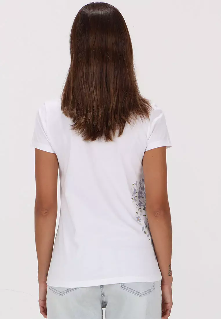 GST FLOWER SHOWER SHORT SLEEVE TEE WHT