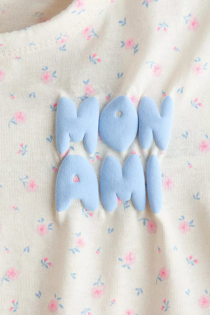 Motif-detail T-shirt